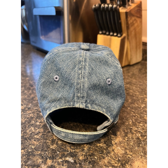 Vintage Calvin Klein Logo Denim Baseball Cap Hat - Picture 5 of 9